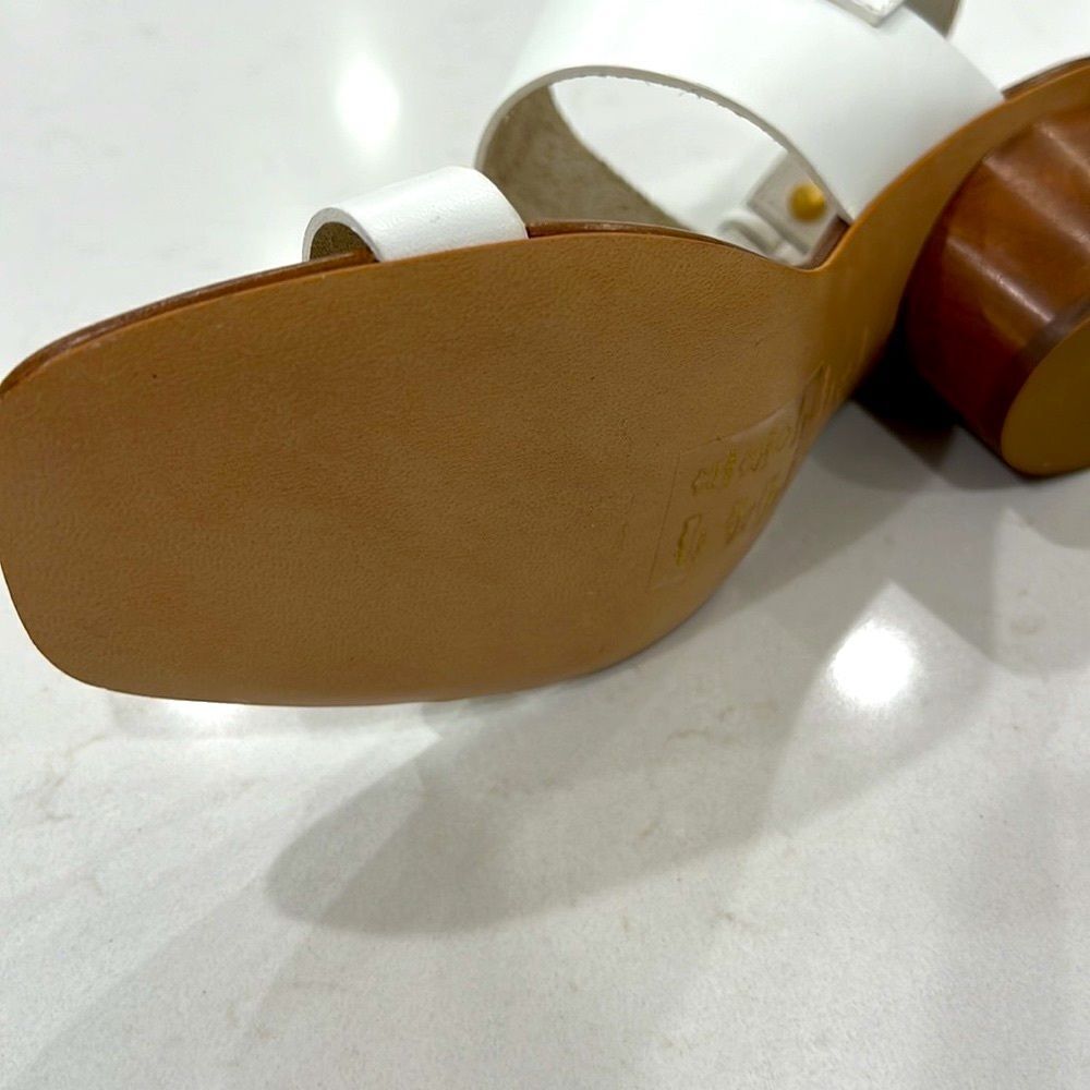 Rag & Bone City Heel Sandal In Bright White Size 7 NEW! - Picture 9 of 10